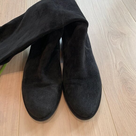 Stuart Weitzman Lowland Suede Over The Knee Boots , Black - Size 10.5 - Picture 2 of 8
